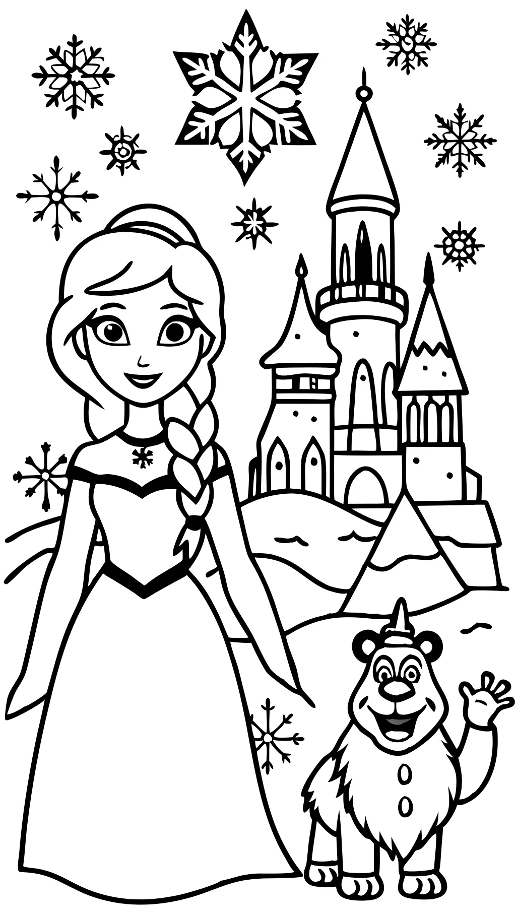 frozen printable coloring pages free